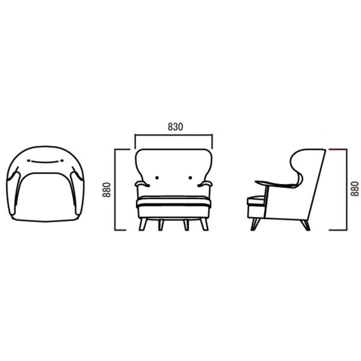 ページ作成中 IE-03 マリリン イージーチェア/単色張り( 内・外同一張地)