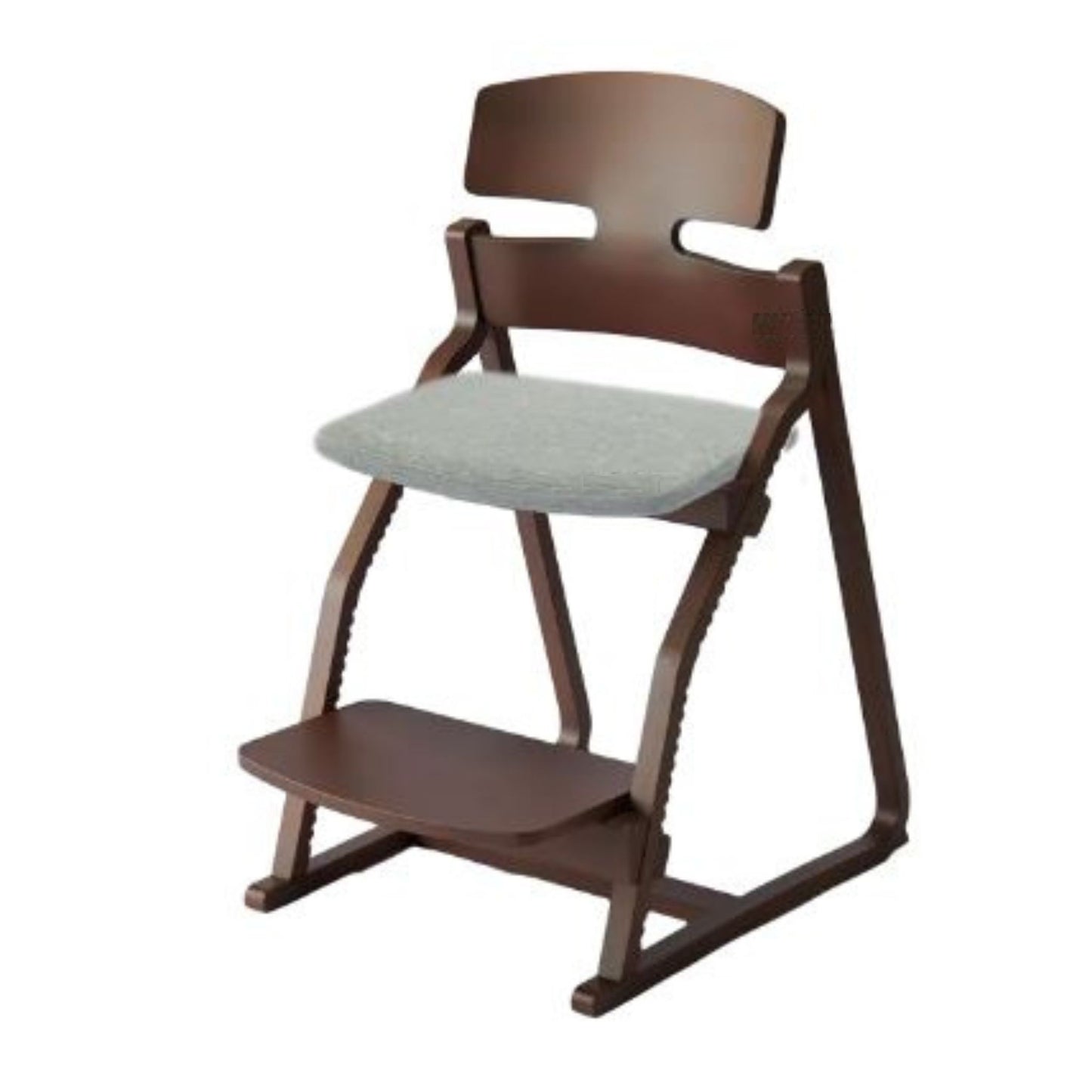 フレームと座面の色の組合わせが見られます。スタンダードタイプ・ウレタン塗装/布座面の【アップライト】チェア