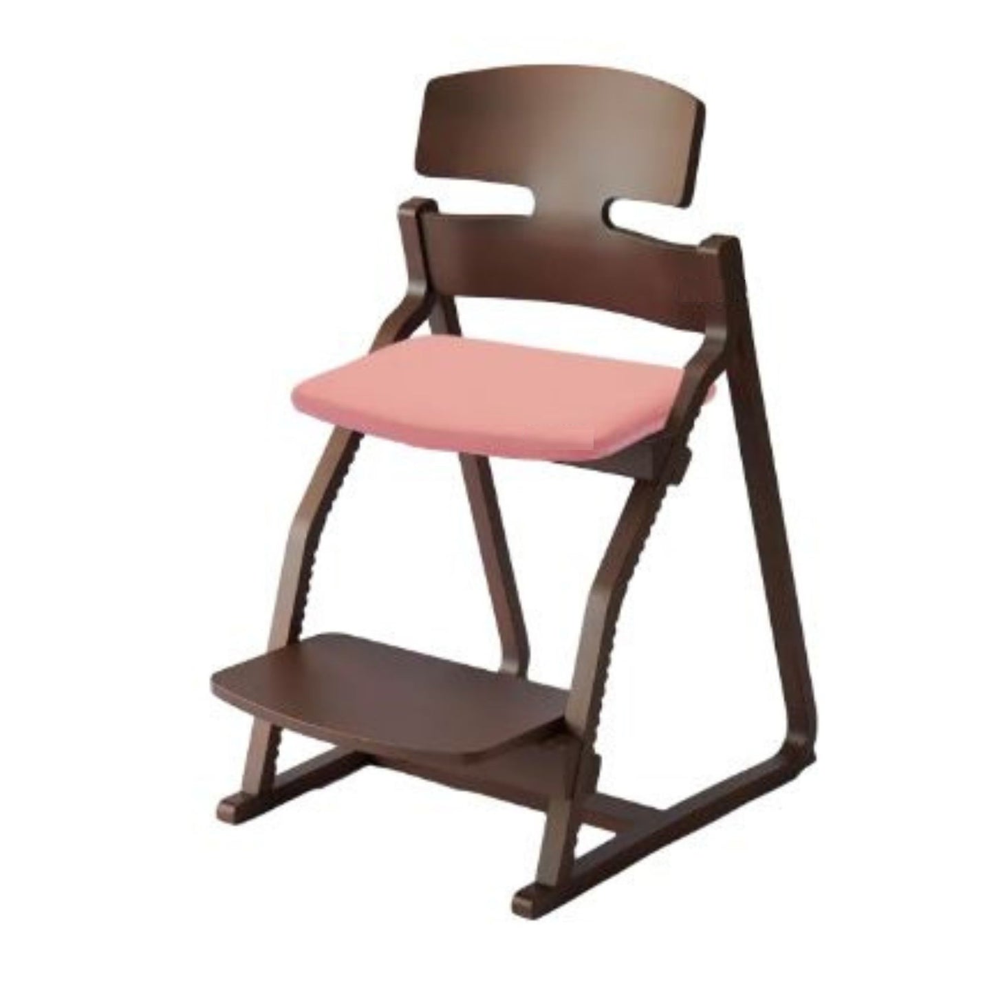 フレームと座面の色の組合わせが見られます。スタンダードタイプ・ウレタン塗装/合皮座面のアップライトチェア