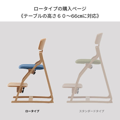 アップ ライトチェア/ロータイプ（テーブル高さ60㎝～66㎝に対応）。
