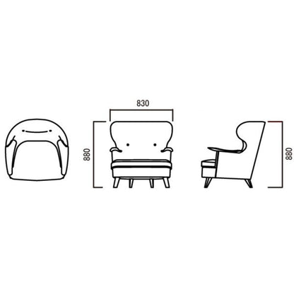 ページ作成中　IE-03 マリリン イージーチェア/単色張り（ 内・外同一張地）