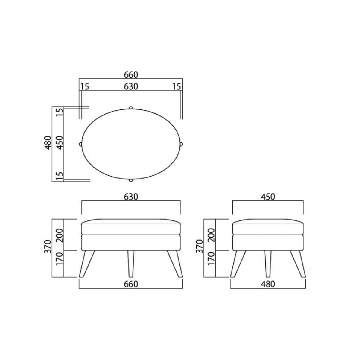 ページ作成中　IE-03 マリリン オットマン/単色張り（ 内・外同一張地）