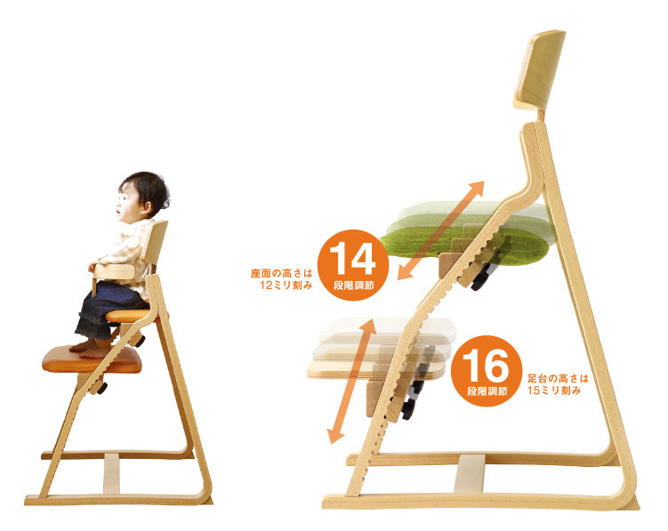 アップライトチェア/スタンダードタイプ（テーブル高さ67㎝～73㎝に対応）